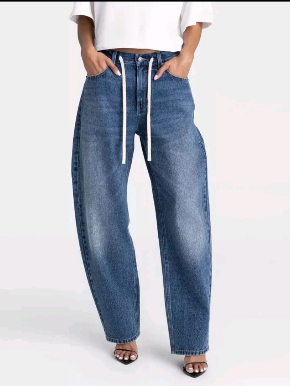 KBB by KAHLANA Women's Mid-Rise Barrel Leg 'The Lynnox Jean'